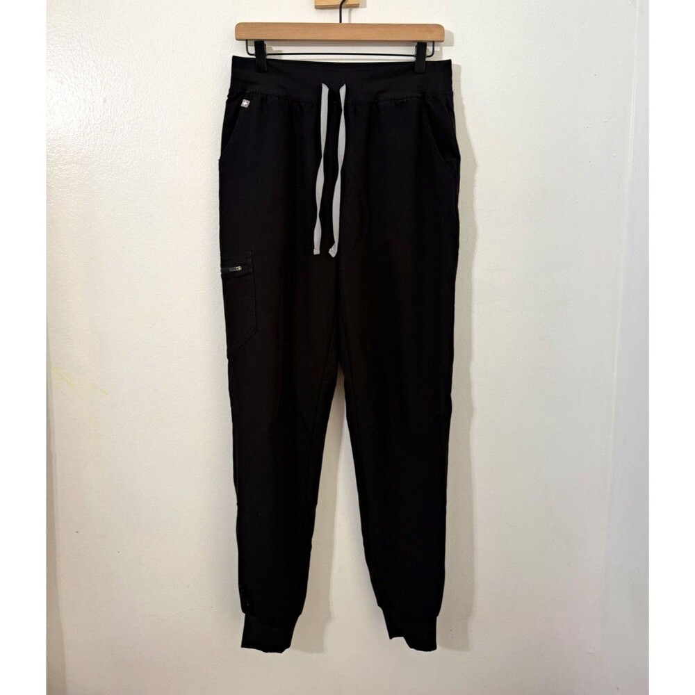 Figs Technical Collection  Zamora High-Rise Jogger Scrub Pant Black Med Tall
